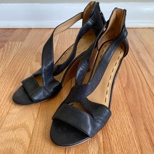 Nine West Leather Wedge Sandal